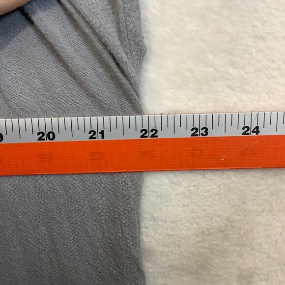 Oh My Gauze Gray Short Sleeve Asymmetrical Tunic Top Lagenlook Cotton Size 1 - Picture 5 of 7